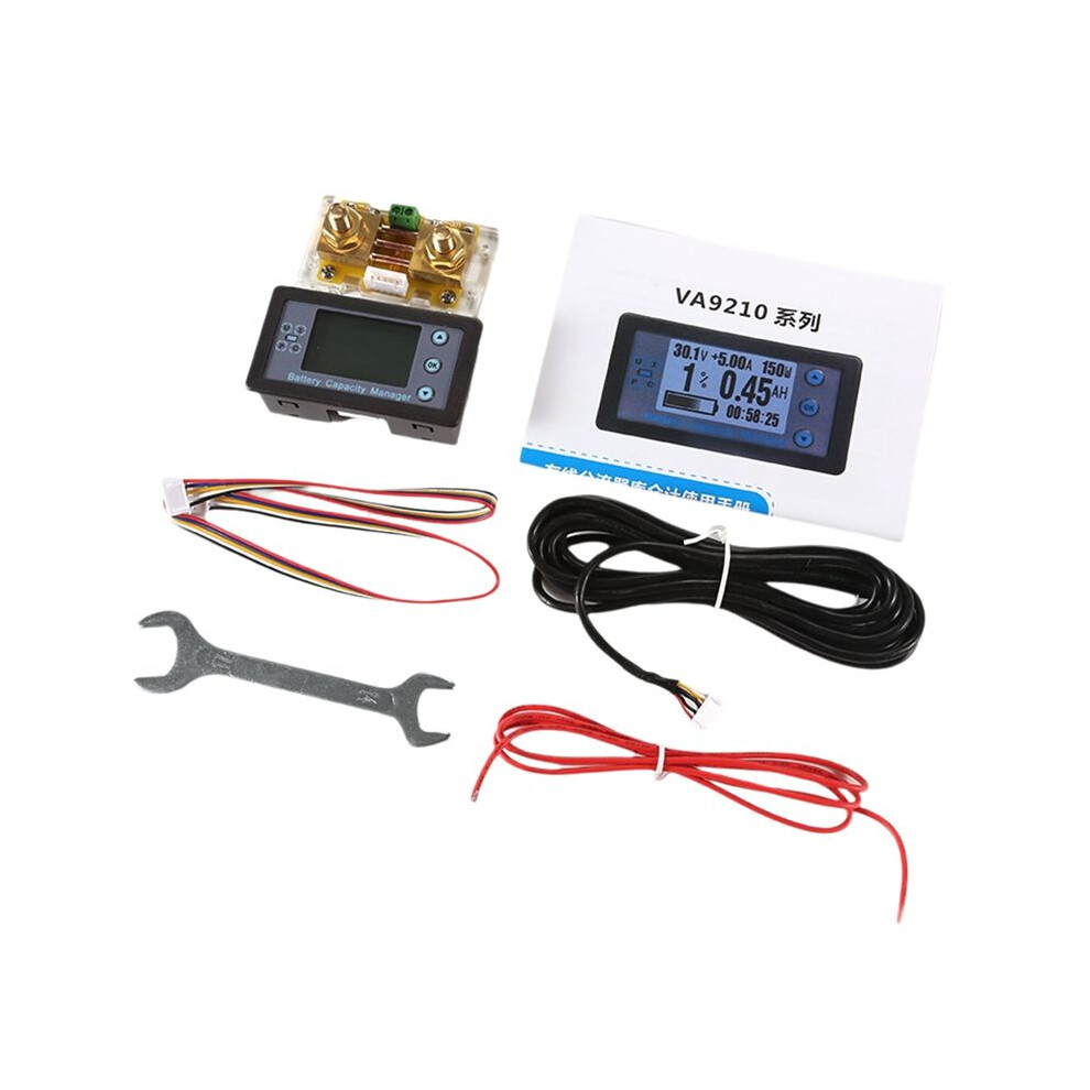 Va9210 120V 200A Digital Voltmeter Ammeter Battery Capacity Indicator Hall Coulomb Meter Tester Power Detector 4713546818737