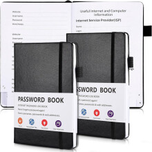 2-Teiliges Passwortbuch mit Alphabetischen Registerkarten, 7,8 X 5,2 Zoll Großes Passwort-Aufbewahrungsbuch, Als Geschenk für Zuhause und die Arbeit