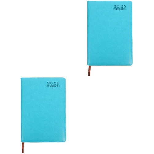 2Stk Mobiler Daily Planner Notepad Aus PU, Für Büro & Studium 1