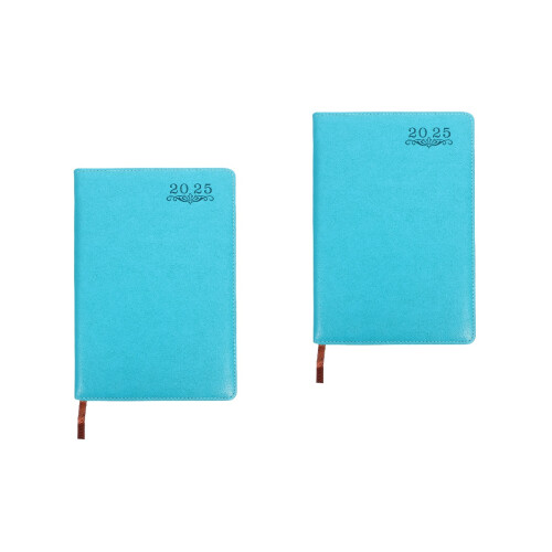 2Stk Mobiler Daily Planner Notepad Aus PU, Für Büro & Studium 2