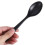 6 Black Melamine Soup Spoons, 18 cm, Durable Tableware 2