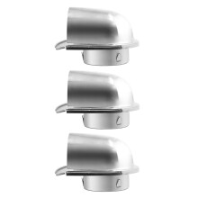 3Stück 4 Zoll 100 mm Wasserdichter Rostfreier Stahl Entlüftung Entlüftung Haube Anti-Korrosion Abluft Extraktor für Wand Luft Auslass Abdeckung, D