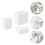 6Pcs Plastic Home Storage Box White Laundry Organizer 10