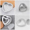 Molde para pasteles de aluminio con forma de corazón y base desmontable 5