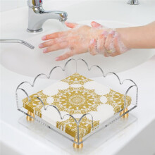 Acrylic Napkin Holder Clear Guest Towel Holder Tray for Bathroom Kitchen Hotel Paper Hand Towel Holder for Party Wedding