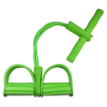 2026 21 Ζώνες Αντίστασης Fitness-4 Tube Pedal Ankle Puller, Πράσινο
