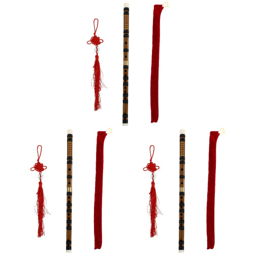 3Sets Bamboefluit Traditioneel Kinderen En Volwassenen Beginners 1