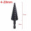 Hexagonal Shank Straight  Black Step Drill Bit 4-12mm,4-20mm,4-32mm,3-12mm Reaming Step Drill Tower Drill Tool 8