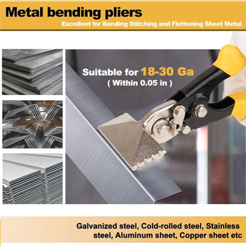 Dobrador Manual de Chapa Metálica de 3 Polegadas com Mandíbula Reta para Projetos de HVAC, Metalurgia e Bricolagem 2