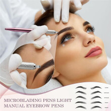 50 Stylos de Microblading Crayons à Sourcils Manuels Fournitures de Microblading Outils à Main de Microblading en Aluminium pour les Cosmétiques A