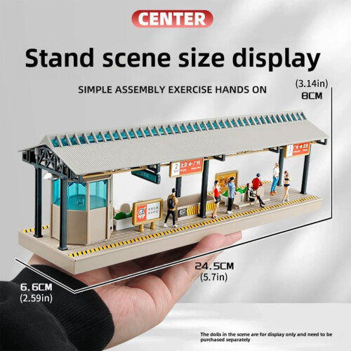 Plastic Landscape Train Station Model Set For Architectural Design Enthusiasts 1