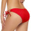 Women's Bikini Bottoms Triangle Cut Adjustable Ties Red L 5