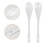 Set van 5 witte keramische eierlepels 5