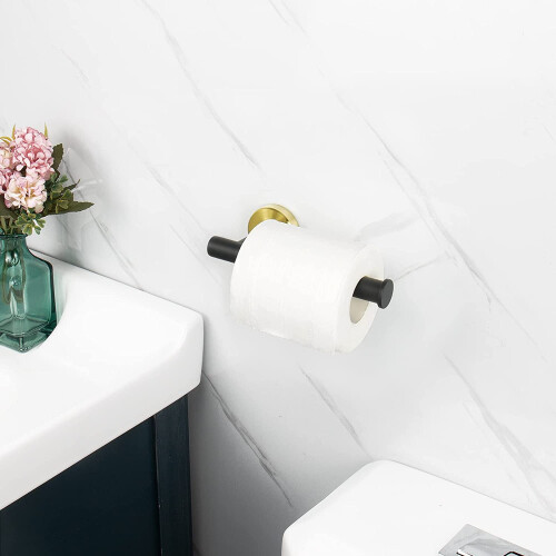 Toiletpapirholder i rustfrit stål, 15 cm, sort 1