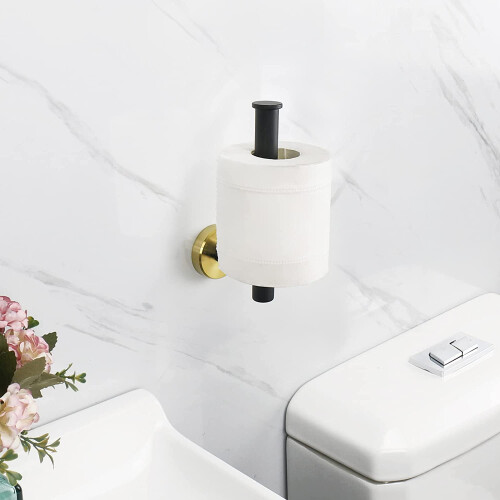 Toiletpapirholder i rustfrit stål, 15 cm, sort 2