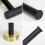 Toiletpapirholder i rustfrit stål, 15 cm, sort 5