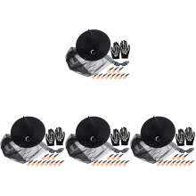 4Sets Halloween Set Met Decoratieve Heksenhoed En Nep Nagels