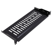 XeLAN Vented Fixed Cantilever Support Shelf Tray 190mm Depth 1U Up to 10KG Black