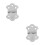 2Sets Silver Metal Tailpiece for 3 String Cigar Box Guitar with Screws 1