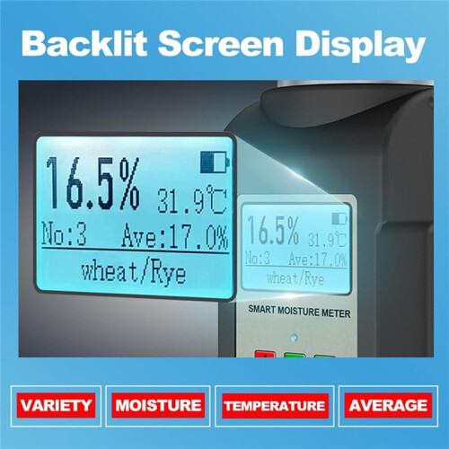 Cup-Type Grain Moisture Meter,Digital Grain Moisture Tester with LCD Backlit Display,Supports Testing 25 Types of Grains 1