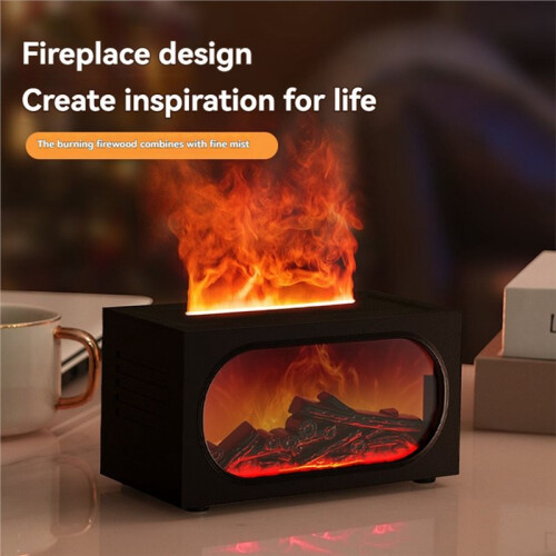 Fireplace Diffusers for Essential Oils Fireplace Humidifier 140ml Bonfire Flame Diffuser with 7 Colors Light 1