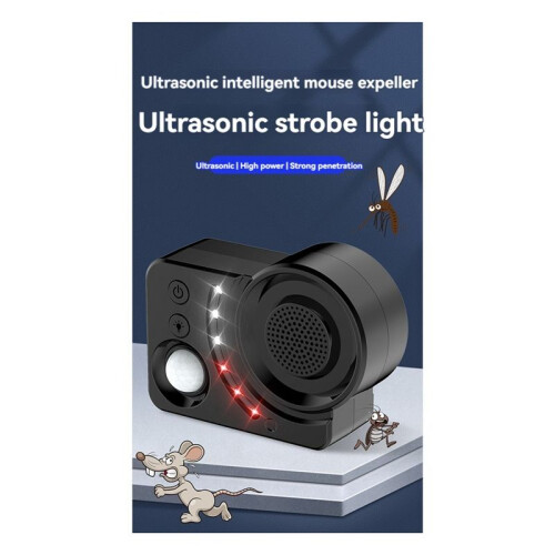 Induction Mouse Repeller Flashing Ultrasonic Mouse Repeller Insect Repeller High Power Portable Mouse Repeller White 1