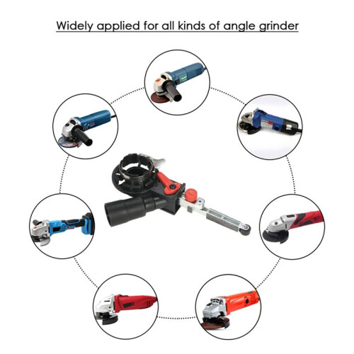 Lixadeira de Cinta Multifuncional  Adaptador de Cinta de Lixa Lixadeira de Lima de Banda para Esmerilhadeira Angular Elétrica de 4,5 e 5 Polegadas 2