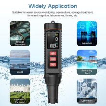 Pool-Salztester, PH-Meter, 7-in-1 TDS-Salzgehalttester EC Orp SGTemp und PH-Tester Digital (0,01 Genauigkeit) für Aquarium