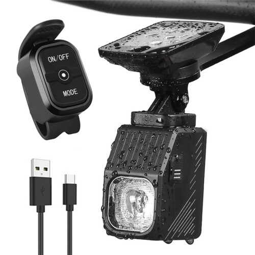 LED Bicycle Hanging Light Type-C USB Rechargeable Remote Control Super Bright Headlight for Night Riding 2