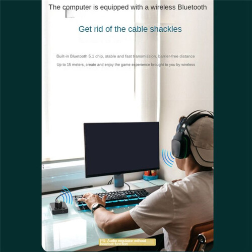 USB Volume Control Knob Multimedia Computer Speaker Controller Adjust Knob One-Key Mute  with  Pause Skip 2