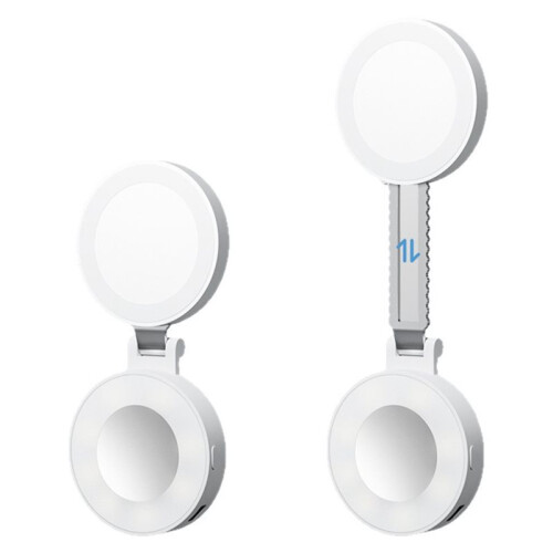 Magnetic Light Foldable and Expandable Dual-Color Temperature Selfie Light with Mirror, for Vlogging, Live Streaming, Ph 1