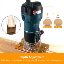 Wood Router Slotting Locator- Trimmer, Milling Curve Cutting Tool with Accurate Slotted Base,High Precise Bracket