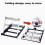 Adjustable Cutting Machine Support Frame with Foldable Miter Table Portable Woodworking Tool 5