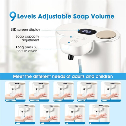 Automatic Soap Dispenser,Touchless Foaming Soap Dispenser,16.9oz/500ml Rechargeable Wall Mounted  Dispenser 1