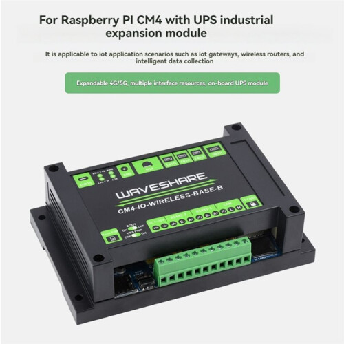 Waveshare CM4 Industrial IoT Wireless Expansion Module 5G/4G with UPS Module CM4-IO-WIRELESS-BASE for Raspberry Pi CM4 1