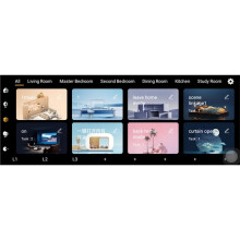 TUYA Center Control Panel ZIGBEE WIFI Device Scene Touch Screen IR BT Wall Amplifiers Android11 Music System Black