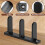 4-Pack Sliding Closet Door Floor Guide - Universal Fit for 1-3/8" Thick Doors, Black with Installation Screws 2