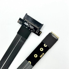 ADT-LINK M.2 NVMe to U.2 SFF-8639 SSD Extension Adapter Cable PCIe5.0 X4 Gen5 U2 SFF8639 SSD to M.2 MKey Expansion Card 20cm