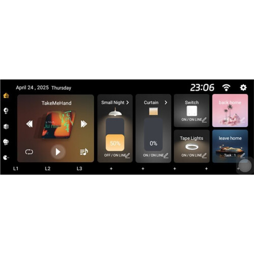 TUYA  Center Control Panel ZIGBEE WIFI Device Scene Touch Screen IR BT Wall Amplifiers Android11 Music System White 1