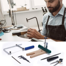 Kit de Herramientas para Tallar Anillos de Cera de Joyero (8 Estilos) con Cuchillas, Medidor de Anillos de Cera, Lima de Cera de Joyero y Pasador de