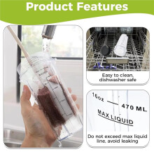 16oz Blenderbekers voor Nutri Blender Blenderbeker met Drinkdeksel voor Nutri Blender BL-770/780/660/740/810