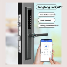 3,2 cm TTLock Fingerabdruck--Türschloss, Doppelseitig, Wasserdicht, Aluminium, IC-Karten-Passwort, Elektronische Türschlösser 3585 A