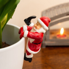 Santa & Snowman Resin Planter Hanging Ornament