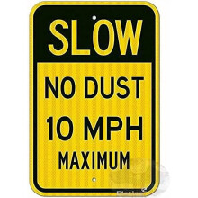 Sakk ned-skilt med 10 MPH i metall – veggdekorasjon 20x30 cm