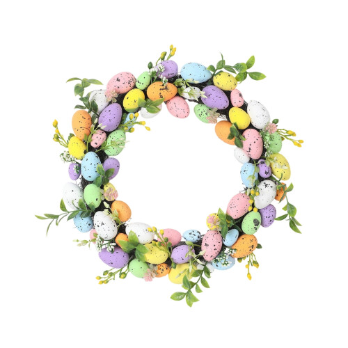 45cm Artificial Daisy Wreath with Warm LED Lights
