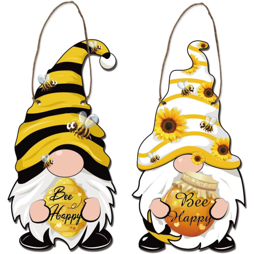 2Bee Gnome Træskilte – Bondegårdsvægplakette,