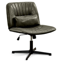Chaise de bureau Criss Cross verte, sans accoudoirs et réglable en hauteur