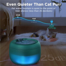 Intelligenter, Ultraleiser Wasserfall-Wasserspender (2,5 L) mit Intelligenter Pumpe und Integrierter LED-Beleuchtung für Katzen