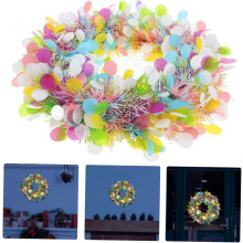 15.7" Spring Wreath with Lights for Door Wall Window