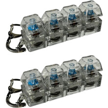 Porte-clés anti-stress lumineux RGB à 4 boutons (2 pièces)
